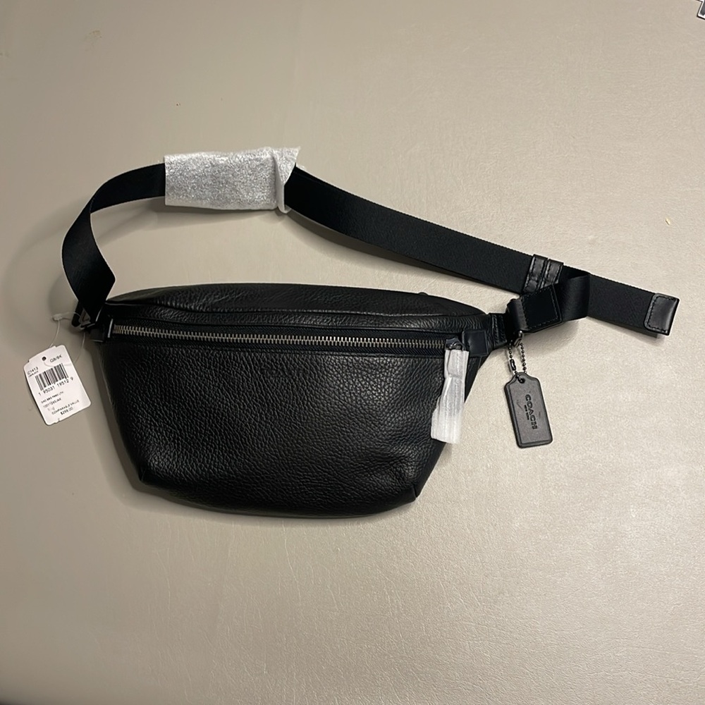 Coach leather belt bag Pebbled leather fanny pack
